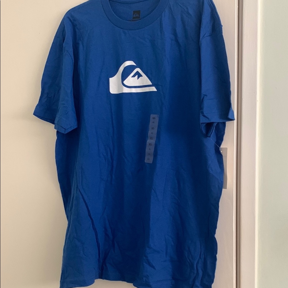 Quiksilver Blue Short Sleeve Tee with Iconic Logo